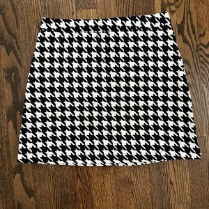 SHEIN Monochrome Houndstooth Mini Skirt